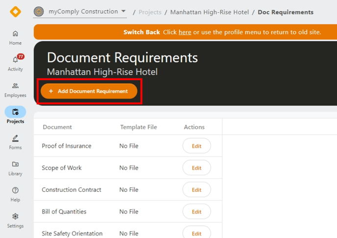 document requirements 2